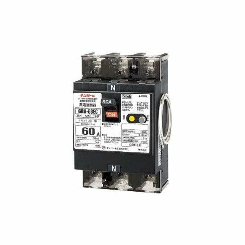 【送料無料】テンパール工業 太陽光発電システム用単3中性線欠相保護付漏電遮断器 OC付 60A 30mA リード線付 U63EC6030V｜Rougeスポーツショップ店 8,941円