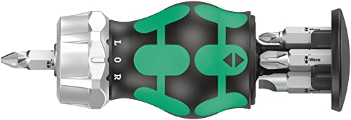 【送料無料】WERA ヴェラ ラチェット式 スタビードライバービットセット プラスマイナスビット6個内臓 008885|Rougeスポーツショップ店