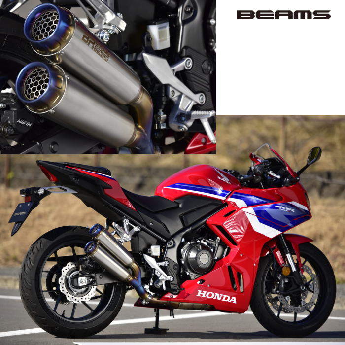 【BEAMS】G1024-51-000 ビームス (HONDA : CBR400R) BR EVO M2 TITANIUM スリップオン チタン マフラー 政府認証 公道走行可 バイク ホンダ