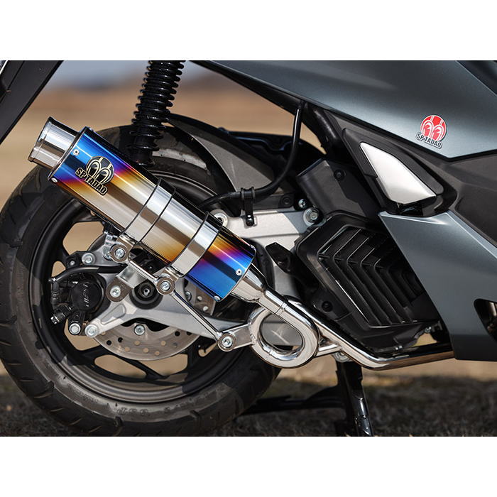 【SP忠男】PC1-GE-84 PURESPORT ‘S’ チタンブルー (HONDA : PCX160 '23- (8BK-KF47)) ピュアスポーツ S 政府認証 フルエキゾーストマフラーSP Tadao バイク