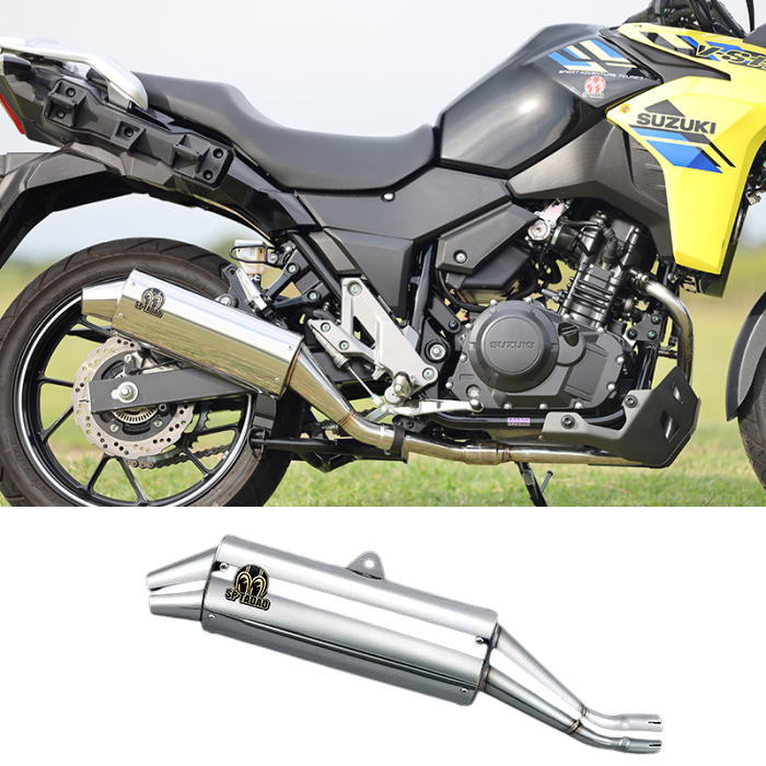 【SP忠男】VS2-PB-01 POWERBOX サイレンサー TABI (SUZUKI : V-Strom250 '23- , 8BK-DS12E) スリップオンマフラー 政府認証 SP Tadao バイク