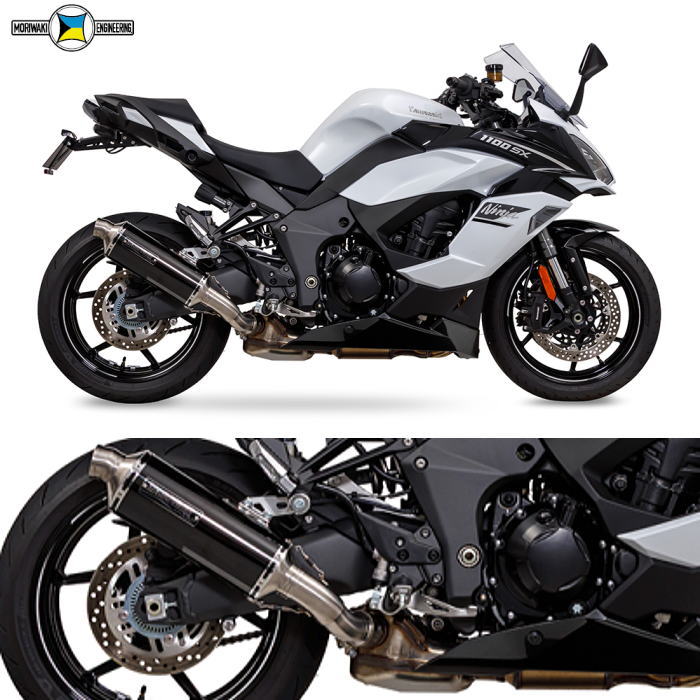 【モリワキ】01810-6R253-10 (KAWASAKI : Ninja1000SX '20-'24 , 1100SX/SE '25-) Slip-On Exhaust MXR BP-χ (ブラックパールカイ) 政府認証 スリップオンマフラー バイク MORIWAKI｜ラフ＆ロードWEBSHOP