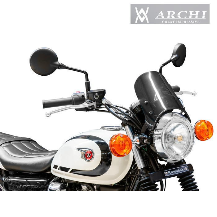 【ARCHI】アーキ 198-1101 スクリーンキット スモーク (KAWASAKI : W230 / MEGURO S1) バイク カワサキ