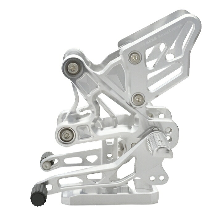 【r's gear】AC01-0100-CL Racing Concept ZX-25R・ZX-4Rライディングステップ (クリアシルバー) (KAWASAKI : ZX-25R '20-22/23 SE/SE、ZX-4R SE ’23-、ZX-4RR '23- 他) バイク カワサキ アールズギア