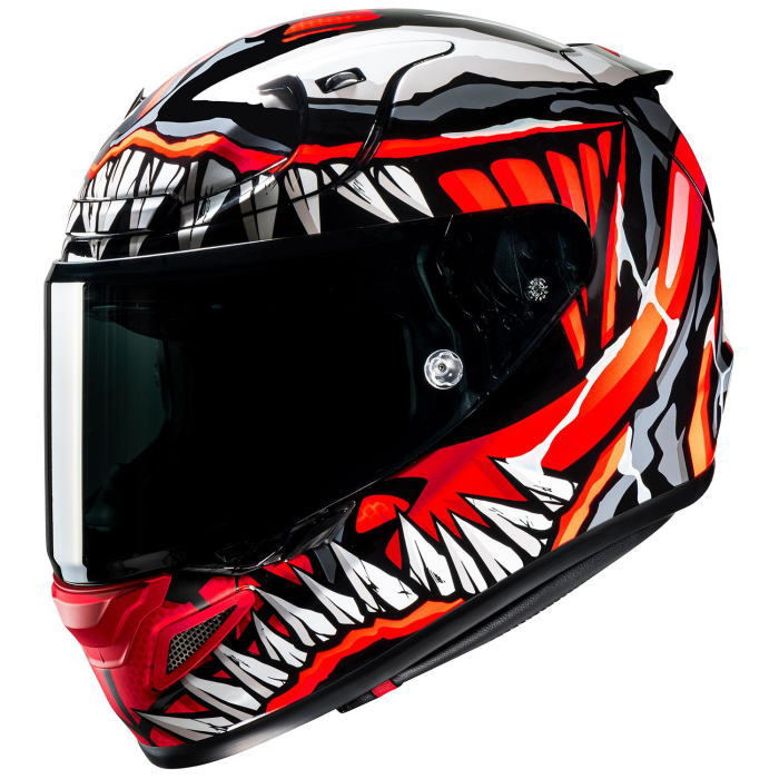 【HJC】HJH263 MARVEL RPHA12 マキシマイズド ヴェノム 数量限定 MAXIMIZED VENOM スパイダーマン フルフェイスヘルメット バイク エイチジェイシー画像