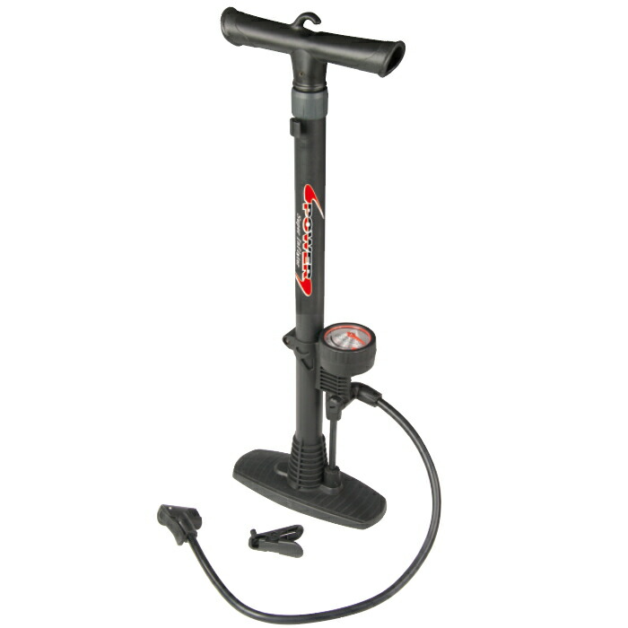 【POWER】PR138 パワーフロアポンプ ライト バイク タイヤの空気入れ パワー ROUGH＆ROAD ラフ＆ロード画像