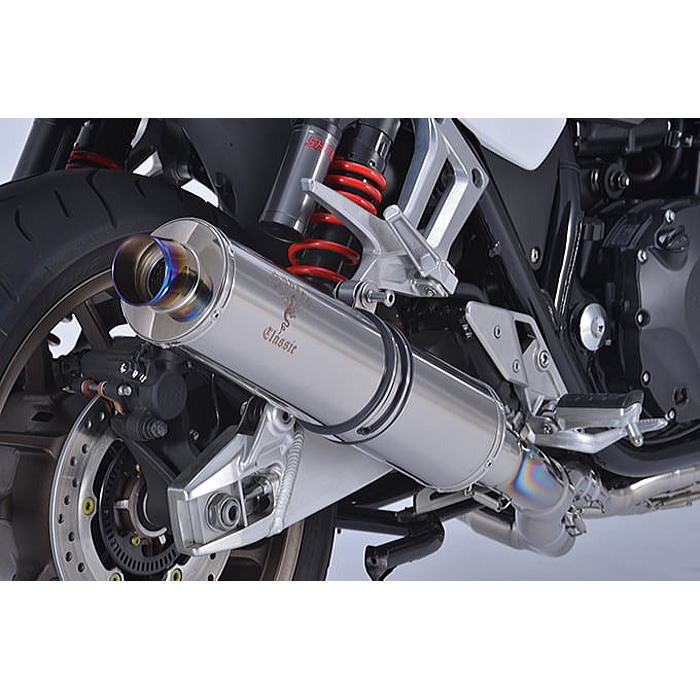【r's gear】MH09-01CT CB1300SF/SB (08-13) ワイバンクラシックR シングル フルエキゾースト マフラー 政府認証 (チタンポリッシュ) バイク アールズギア｜ラフ＆ロードWEBSHOP