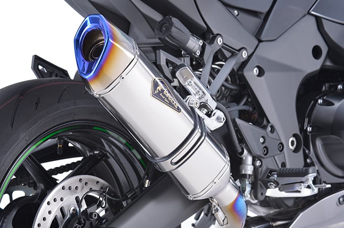 【r's gear】 RK36-TUST Ninja 1000SX(20-22) リアルスペック フルエキゾースト シングル UP Type (チタンポリッシュ) マフラー バイク カワサキ アールズギア