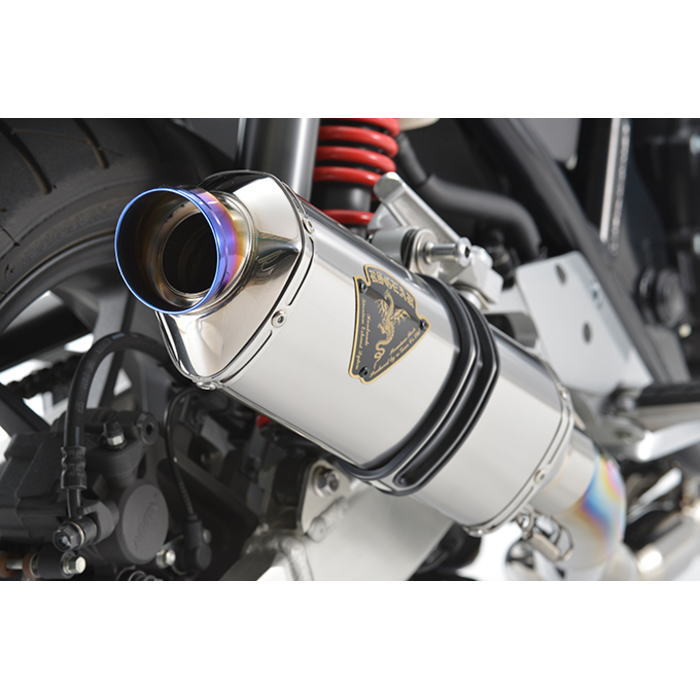 【r's gear】WH34-S1ST CB400SF/SB (18-) ワイバンR フルエキゾースト マフラー シングル (チタンポリッシュ) バイク 政府認証 アールズギア