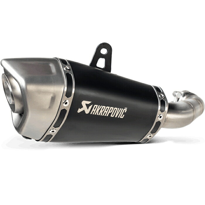 【アクラポビッチ】AKRAPOVIC S-H125SO4-ASZTBL レース専用 スリップオンマフラー チタン ブラック (HONDA : GROM '21-23、MSX125 '21-23) バイク 一般公道使用不可 (P)