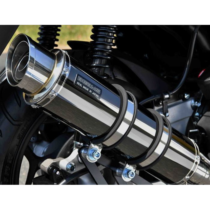 【BEAMS】G1015-54-005 ビームス (HONDA : PCX160 '23-) [8BK-KF47] R-EVO2 SMB(スーパーメタルブラック) サイレンサー 政府認証 フルエキゾースト マフラー バイク JMCA