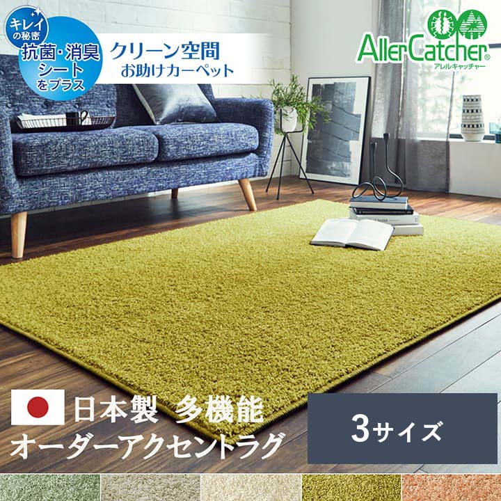 日本 抗菌 消臭 真っすぐ 購入注文 引っ敷き 引っ敷き 防炎 アレルキャッチャー 抗アレル物 壁蝨目打つ手 シャギー 無地 約2.6畳 約200×200糎