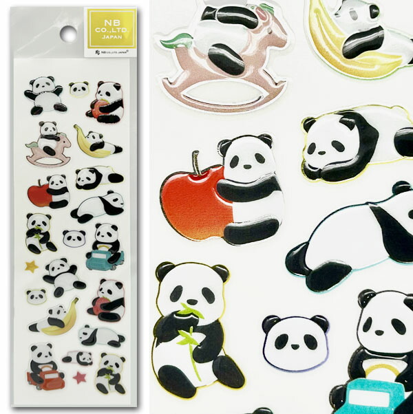 楽天市場】パンダまみれフレークシール MRFS-003【ネコポス便可