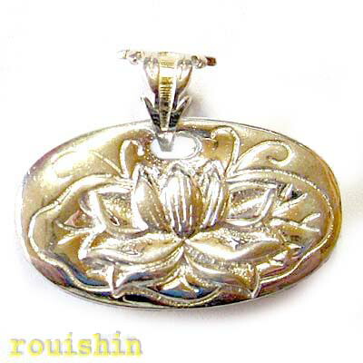 楽天市場】シルバー ロータス＆白めのう ペンダント(人) ネコポス便