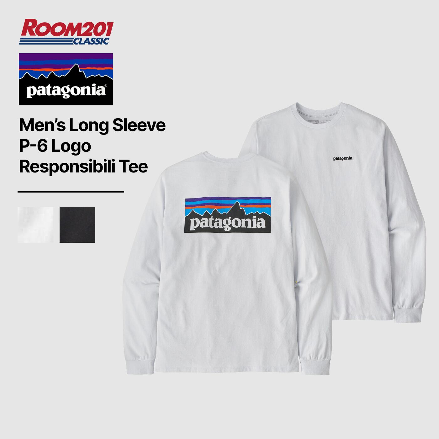 パタゴニア ロングスリーブ P-6ロゴ レスポンシビリ 長袖Tシャツ patagonia 38518 ユニセックス アウトドア ブランド ロゴ お出かけ