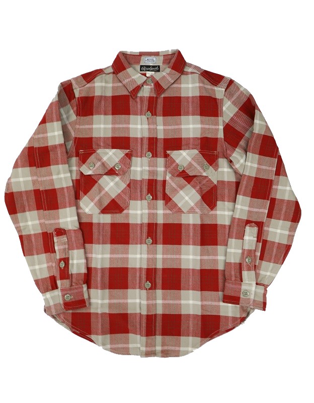 【送料無料】FREEWHEELERS(フリーホイーラーズ)～NOMAD WORK SHIRT RED～｜Amboy