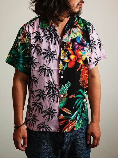 【送料無料】Nasngwam(ナスングワム)～KAILUA S/S SHIRTS BLACK/PINK～