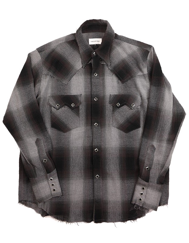 【送料無料】A puzzling home(パズリングホーム)～OMBLECHECK WESTERN SHIRTS～