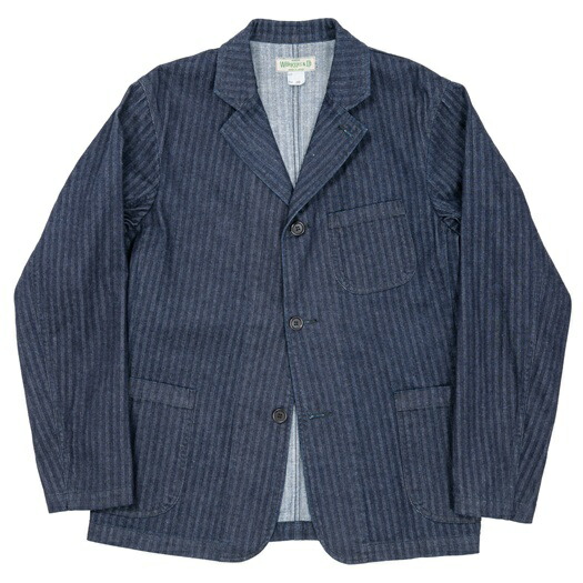 【送料無料】WORKERS(ワーカーズ)～Lounge Jacket, Indigo Herringbone～