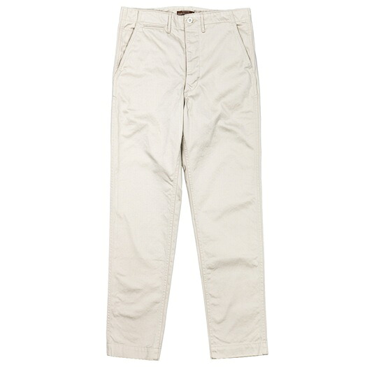 【送料無料】WORKERS(ワーカーズ)～Officer Trousers Slim Type2, Pearl White Chino～｜Amboy