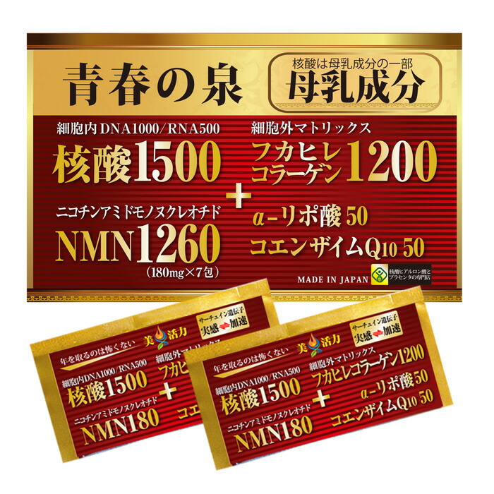 見た目年齢の差（核内核外栄養）青春の泉パワー【核酸】【核酸 松永博士】【核酸サプリ】【核酸ドリンク】【核酸1500】【核酸 ドリンク フォー デイズ】【核酸DNA/RNA】【核酸DNA・RNA】【核酸顆粒】【DNA・RNA】【NMN サプリ】画像