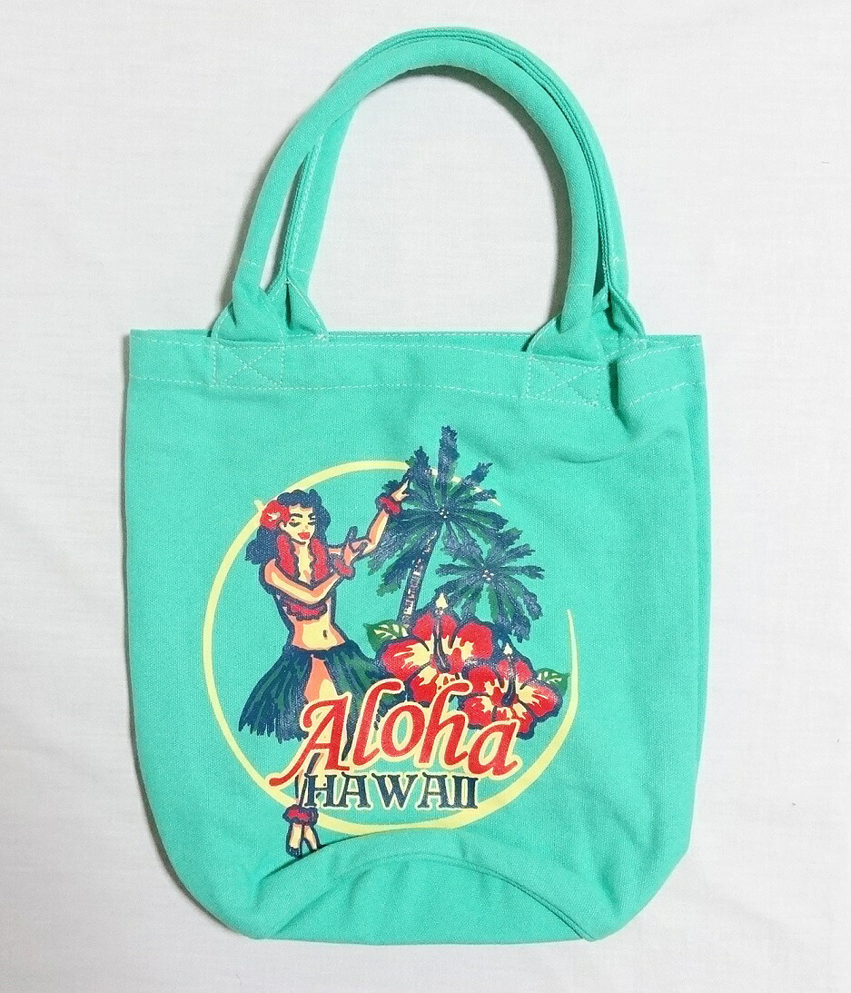 楽天市場 ネコポス対応 Mighty Su コラボ ハワイアンズフラガール ランチ トートバッグ 1個 ハワイアンズモール 楽天市場店