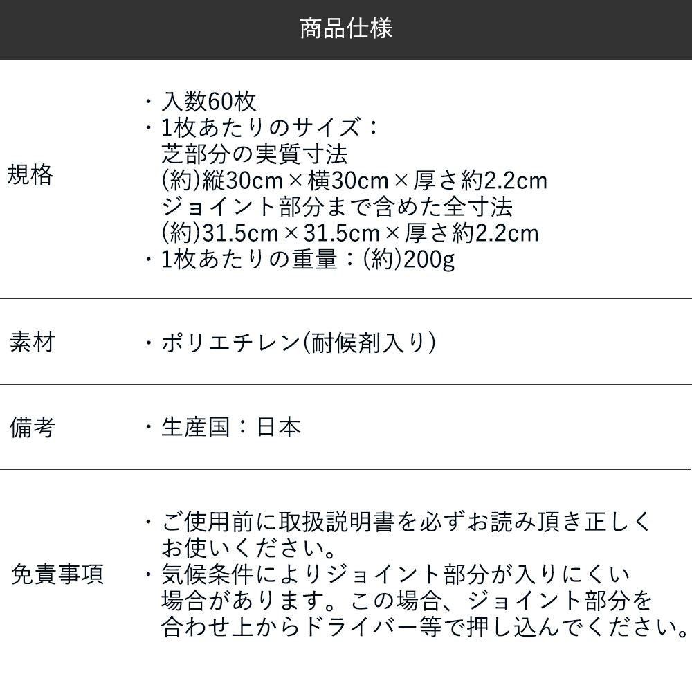 ジョイント式 人工芝 30 30cm 60枚 マット 防音マット ベランダ 屋外 庭 ガーデン ジョイント マンション 玄関 バルコニー Diy 屋外マット 屋上 防音 芝生 人工 水はけ 芝 人口芝 テラスマット リフォーム 芝生マット 床 防草 雑草対策 人工芝生 ガーデニング ジョイント式 人工芝 30 30cm 60枚 マット 防音マット ベランダ 屋外 庭 ガーデン ジョイント マンション 玄関 バルコニー Diy 屋外マット 屋上 防音 芝生 人工 水はけ 芝 人口芝 テラスマット リフォーム 芝生マット 床 防草 雑草対策 人工芝生 ガーデニング
