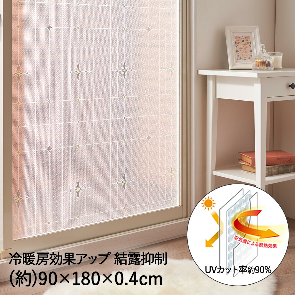 結露防止&冷暖房効果アップ　マドピタシート2本　未開封 マドピタシート 2枚組 約90×180cm UVカット 断熱 結露防止シート 飛散