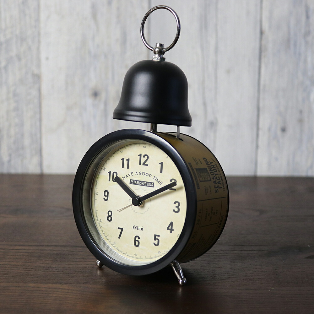 目覚まし時計 シーズニングファクトリー おしゃれ かわいい キッチン インテリア アンティーク カフェ レトロ 時計 一人暮らし ヴィンテージ 寝室 アラーム 置時計 置き時計 目覚まし クロック 書斎 アナログ シンプル 新生活 子供 とけい アラームクロック プレゼント