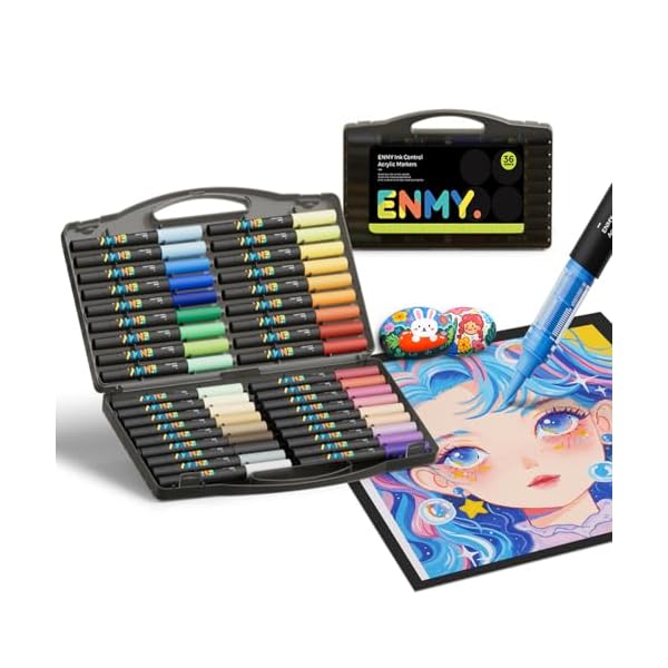 楽天市場】ENMY60色セット直液式アクリルマーカーイラストマーカー水性