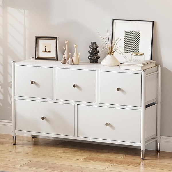 とら】ホワイト 6引き出しチェスト 160cm ガラストップ ホワイト 6