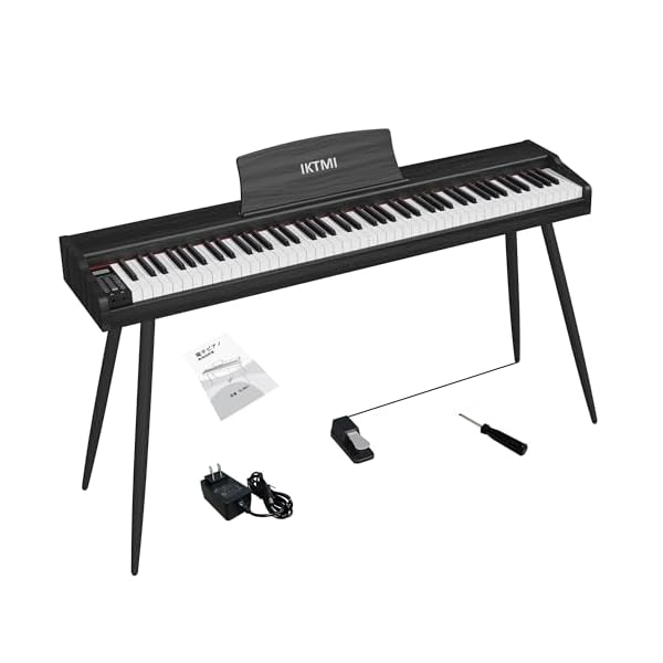 【送料無料】電子ピアノ 88鍵盤 木製 ピアノ 88鍵 Digital Piano ペダル付き スタンド一体型 アップライトピアノ DREAM音源 MIDI対応 初心者 子供 大人 練習用 ブラック｜ロイヤルアース2025