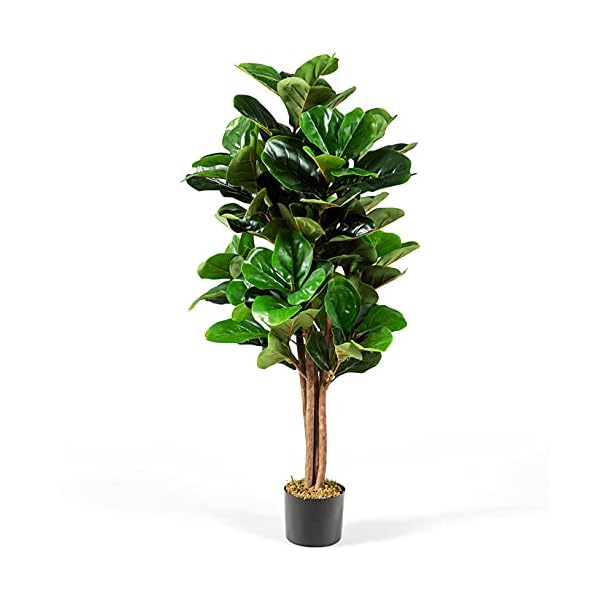 【貨物輸送無料】観葉草木 如何様物 120糎 フェイクグリーン 人工観葉草木 造花 室内装飾 部屋の入り口 室内 室外 如何様物草木 人工 観葉草木 水やり不必要 枯れない 盆栽草木 ガジュマル (ガジュマル120糎)