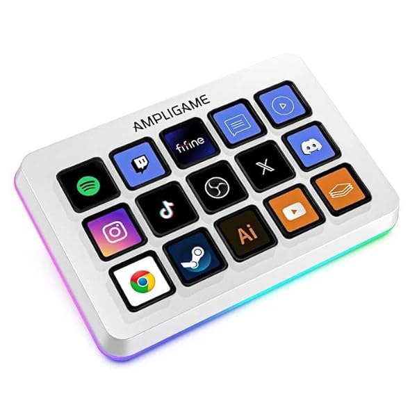 【送料無料】Stream Controller 15LCDキー配列 左手デバイス RGBライト 日本語ソフト搭載 カスタム｜ロイヤルアース2025