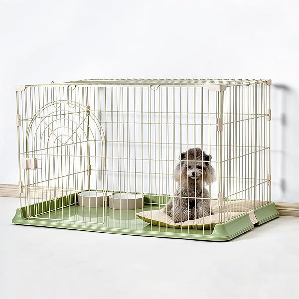 【貨物輸送無料】犬 臥せ篭 犬用倶楽部 愛玩動物臥せ篭 犬 ゲージ 大屋根付き添い人 幅76×奥ふかさ51×高さ46糎