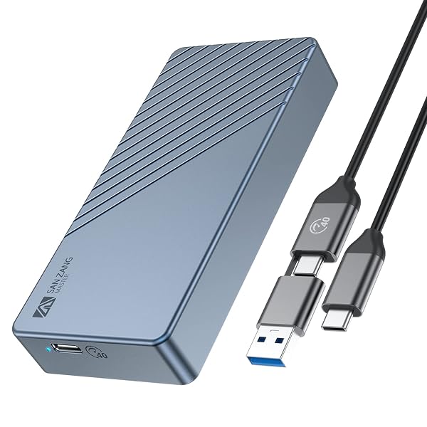 【送料無料】SAN ZANG M.2 SSD 外付けケース40Gbps 外付けケース M.2 SSDケース USB4.0 NVMe 高放熱 ポー｜ロイヤルアース2025