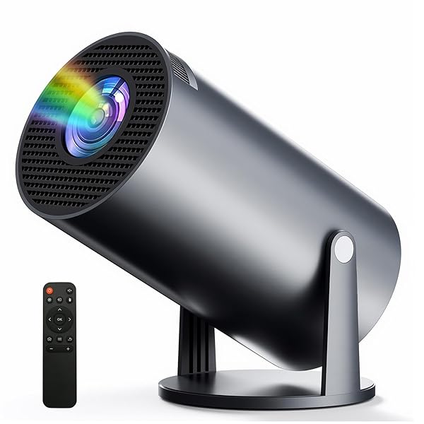 【貨物輸送無料】映写機 身寄り用【最新生い育つAndroid TV申し受ける！・4K相応う・270°回転させる】プロジェ TV・オーディオ・カメラ-ホームプロジェクター