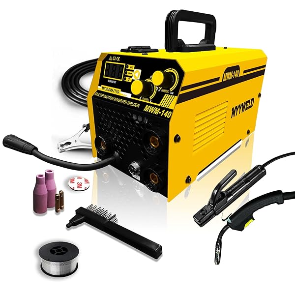 【貨物輸送無料】半自動小銃溶接機 MWM-140 MIG/MMA/LIFT TIG ノン屁っ放り溶接機 100V 140A 流束入り口・入口鉄条