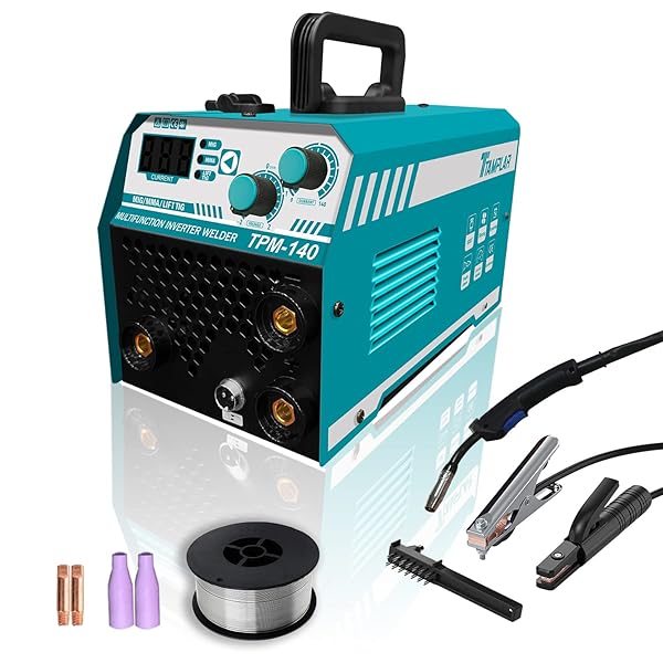 【貨物輸送無料】溶接機 半自動小銃 100V ノン屁っ放り MIG/MMA/昇降機TIG はたご屋取り替えっこ mig140 パウダーコンパクト 軽さ