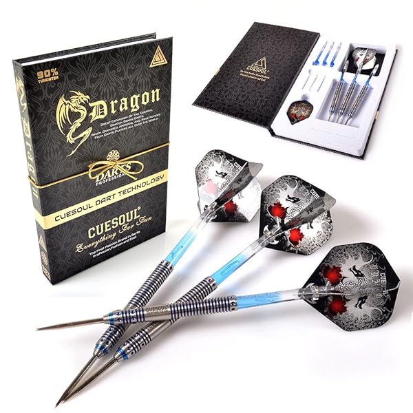 【送料無料】Dragon Series 90%タングステン24gスチールチップダーツセット、チタンコーティング|ロイヤルアース2025