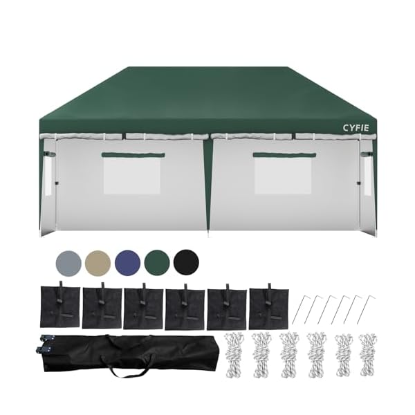 【送料無料】タープテント 3m&times;3m/3m&times;6m(強化型!) サイドシート付 高さ3段階調節 扉と窓 uvカッ｜ロイヤルアース2025