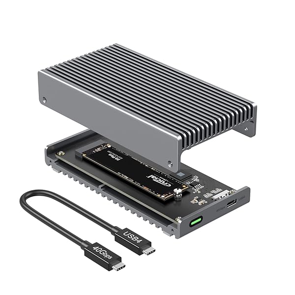 【貨物輸送無料】気違い受け答え 40Gbps USB4 SSD エンクロージャ アルミシャーシ付き添い人 Thunderbolt 5/4/3相応う P