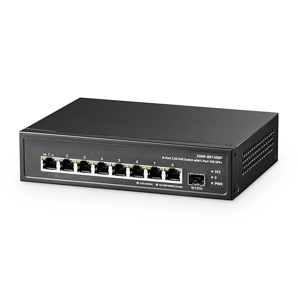 【貨物輸送無料】9界面2.5G PoE取り替えっこ、10G SFP+界面、8x2.5G Base-T界面、100/1000Mbps相応う、IEEE802.