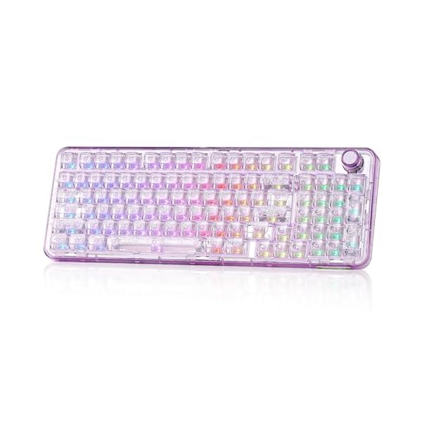 【送料無料】X98 QMK/VIA対応 ワイヤレス メカニカル ゲーミングキーボード 透明キーキャップ 3|ロイヤルアース2025