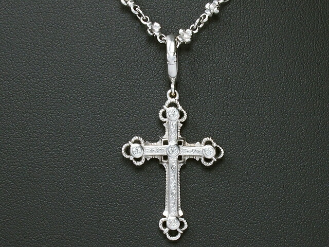 楽天市場 ローリーロドキン Loreerodkin スモールグラウンドクロスペンダントトップ 彫金エングレービング 18kwg艶消しホワイトゴールド ダイヤネックレス 中古 ロイヤルブルー 送料無料 Royalblue