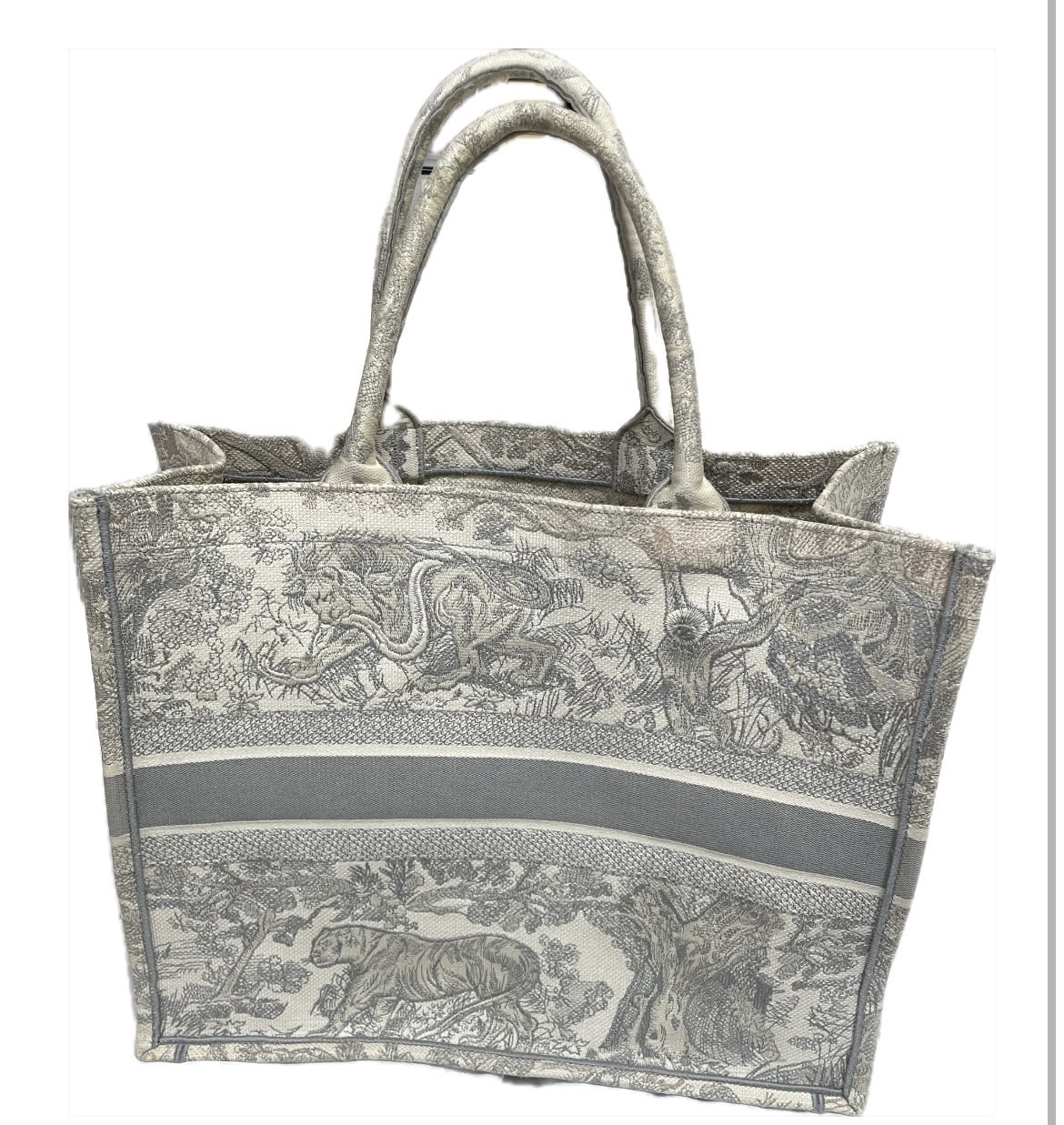 【こだわりの刺繍★】DIOR BOOK TOTE ブックトート 白 スモール ディオール(Dior)ディオール BOOK TOTE ブックトート スモール