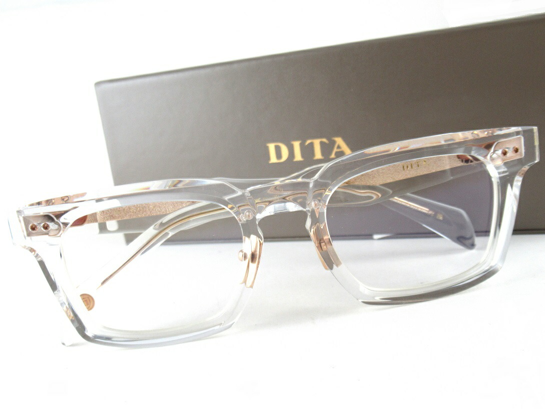 【尖んがり10倍】DITA/ディータMONOLIXDTX750-A-03AF眼鏡ひな形刻みつけるのように見目麗しい立体的シルエットスクエアウエリントン合わせ分かりやすい大きさ感クリスタルクリアメンズ レディース2025ひな形