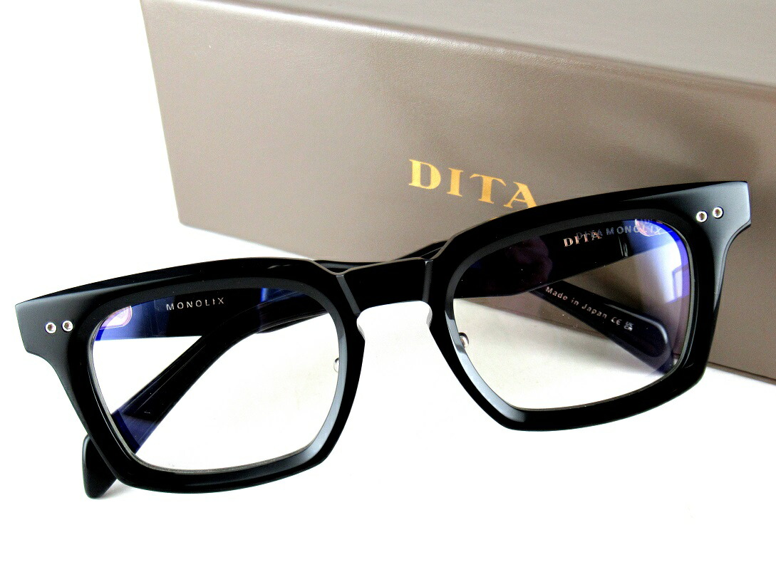 【ポイント10倍】 DITA/ディータ MONOLIX DTX750-A-01AF メガネフレーム 彫刻のように美しい 立体的シルエット スクエアウエリントン 合わせやすいサイズ感 艶ブラック メンズ　レディース 2025モデル