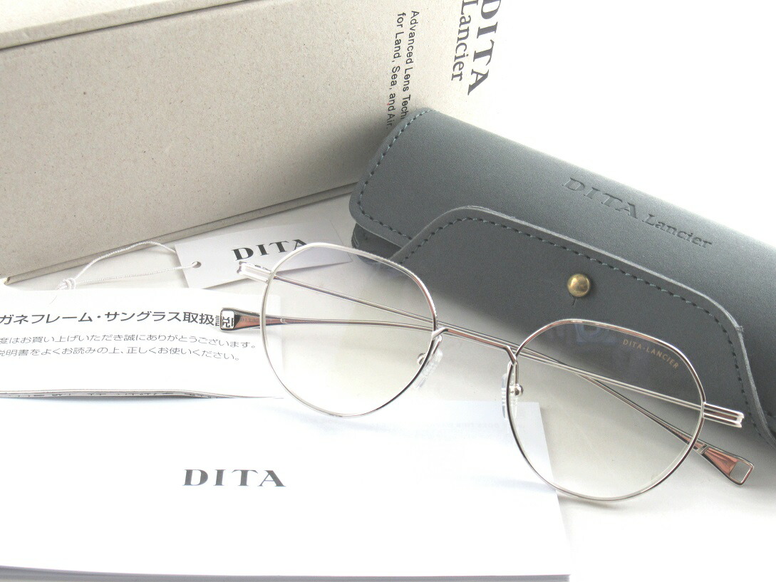 【ポイント10倍】DITA/ディータLancier/ランシアーLSA-117 / DLX117-A-05 シャイニーシルバーラグジュアリーTITANIUM超軽量チタン-正規品-ミニマルで洗練されたクラウンパントデザイン 掛け心地抜群 基本レンズ無料｜ＲＯＹＡＬ　ＭＯＯＮ