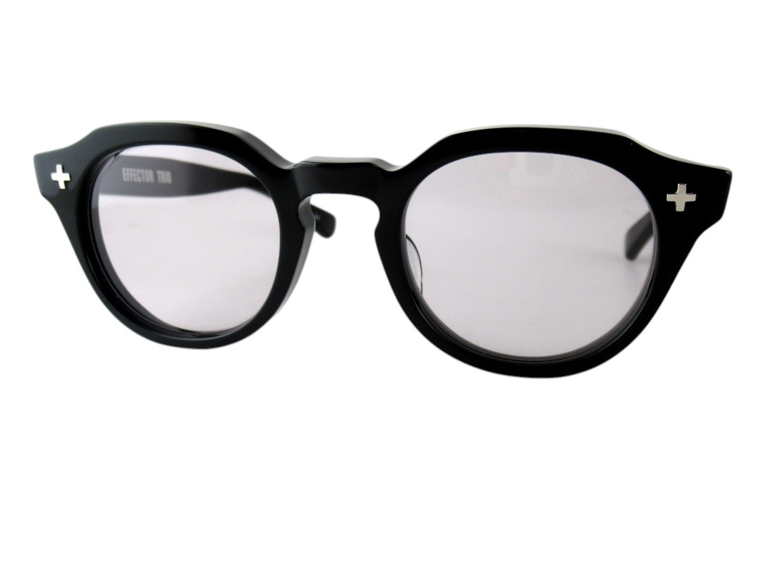 【ポイント5倍】EFFECTOR/エフェクター TRIO/トリオ　 BK/GY都会的な存在感初期ライトカラーサングラスレンズクラウンパント抜群のサイズ感オリジナル飾りクラシカルモダン基本レンズ無料｜ＲＯＹＡＬ　ＭＯＯＮ